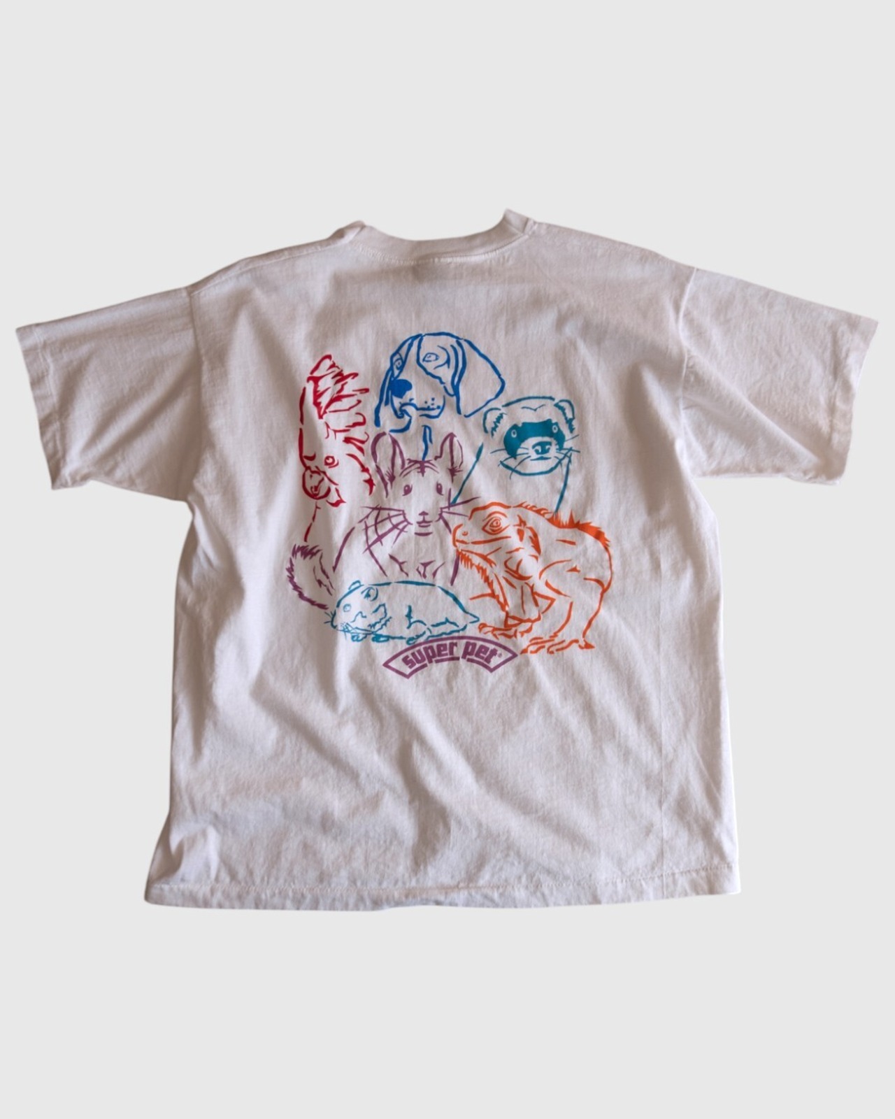 【古着】"super pet" カラフル・アニマル バックプリント T - 16