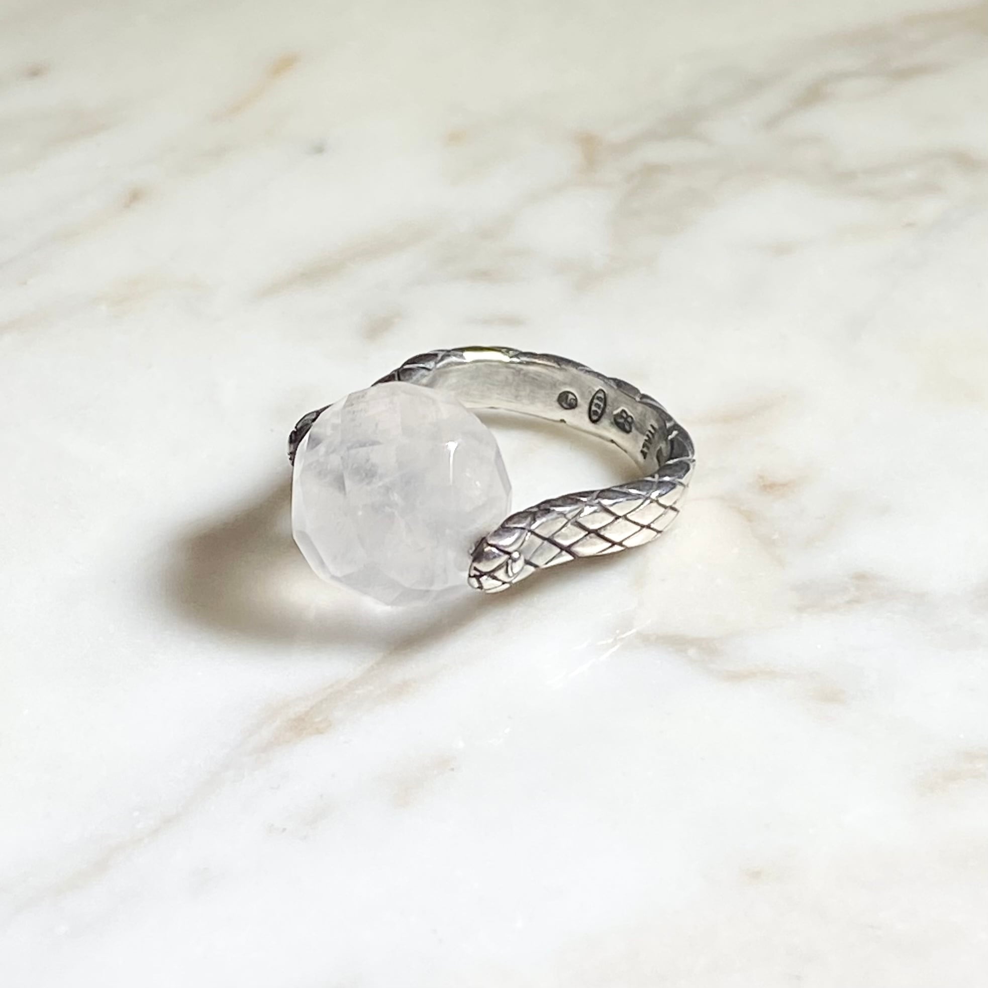 BOTTEGA VENETA silver intrecciato ball ring | NOIR ONLINE