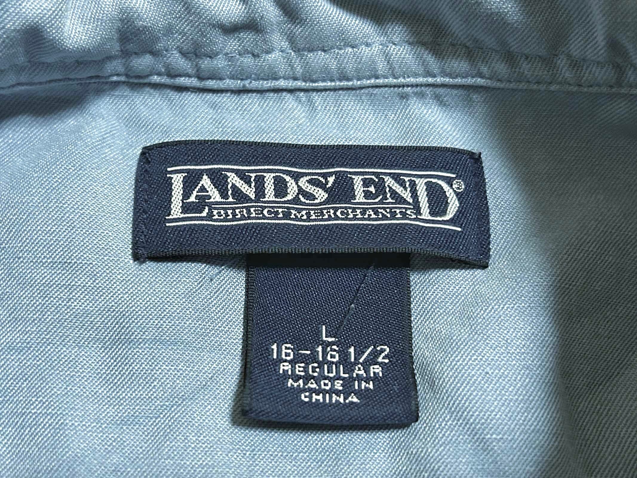 90s LANDS' END ランズエンド シルク/ リネン ボタンダウン 90s LANDS' END ランズエンド シルク/ リネン ボタンダウン