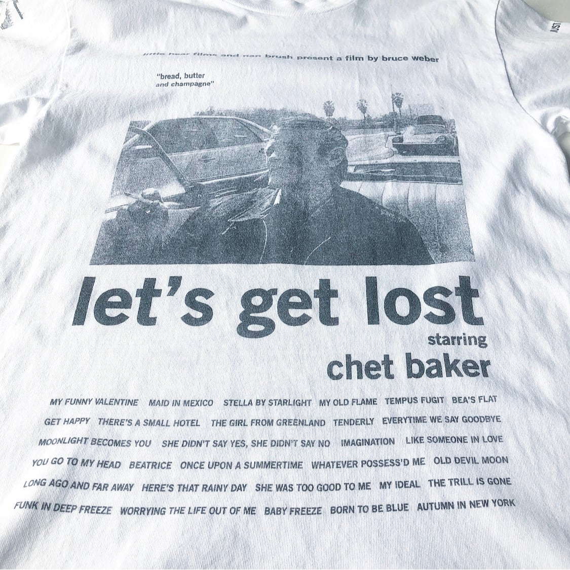 00ｓ BRUCE WEBER let's get lost Tシャツ 白 表記(なし) 実寸 M位