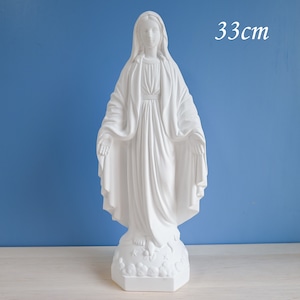 無原罪の聖母像【33cm】室内用白色仕上げ