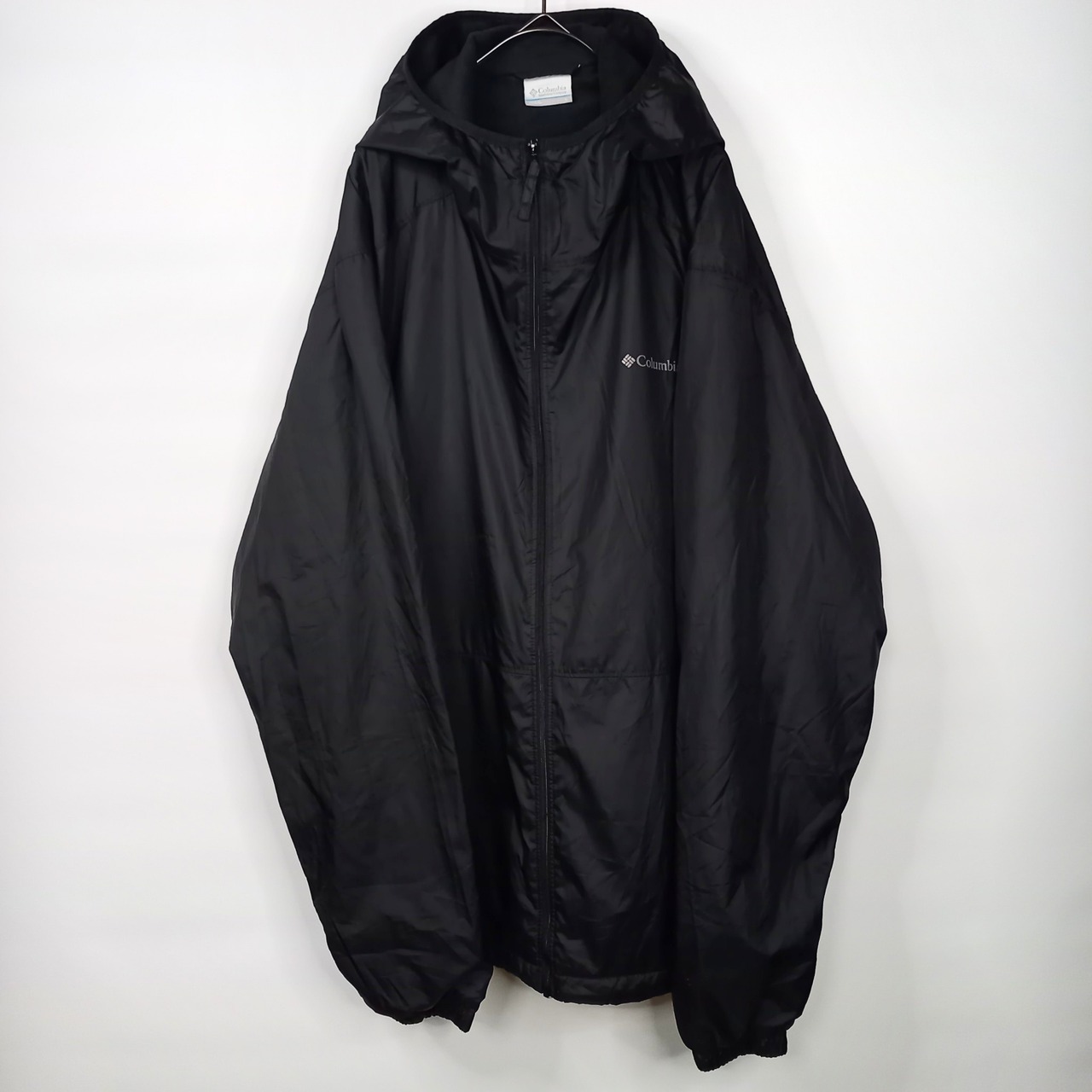 コロンビア　ナイロンパーカー　シェルドシンチラ　シェル　フリース　裏起毛　黒　L