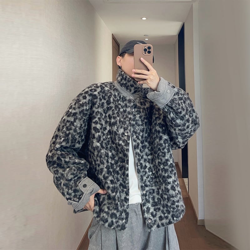 ダニエラグレジス 羽織り ジャケット リバーシブル 美品 dannyandzeeグレー×レオパードリバーシブルジャケット | mblueshop