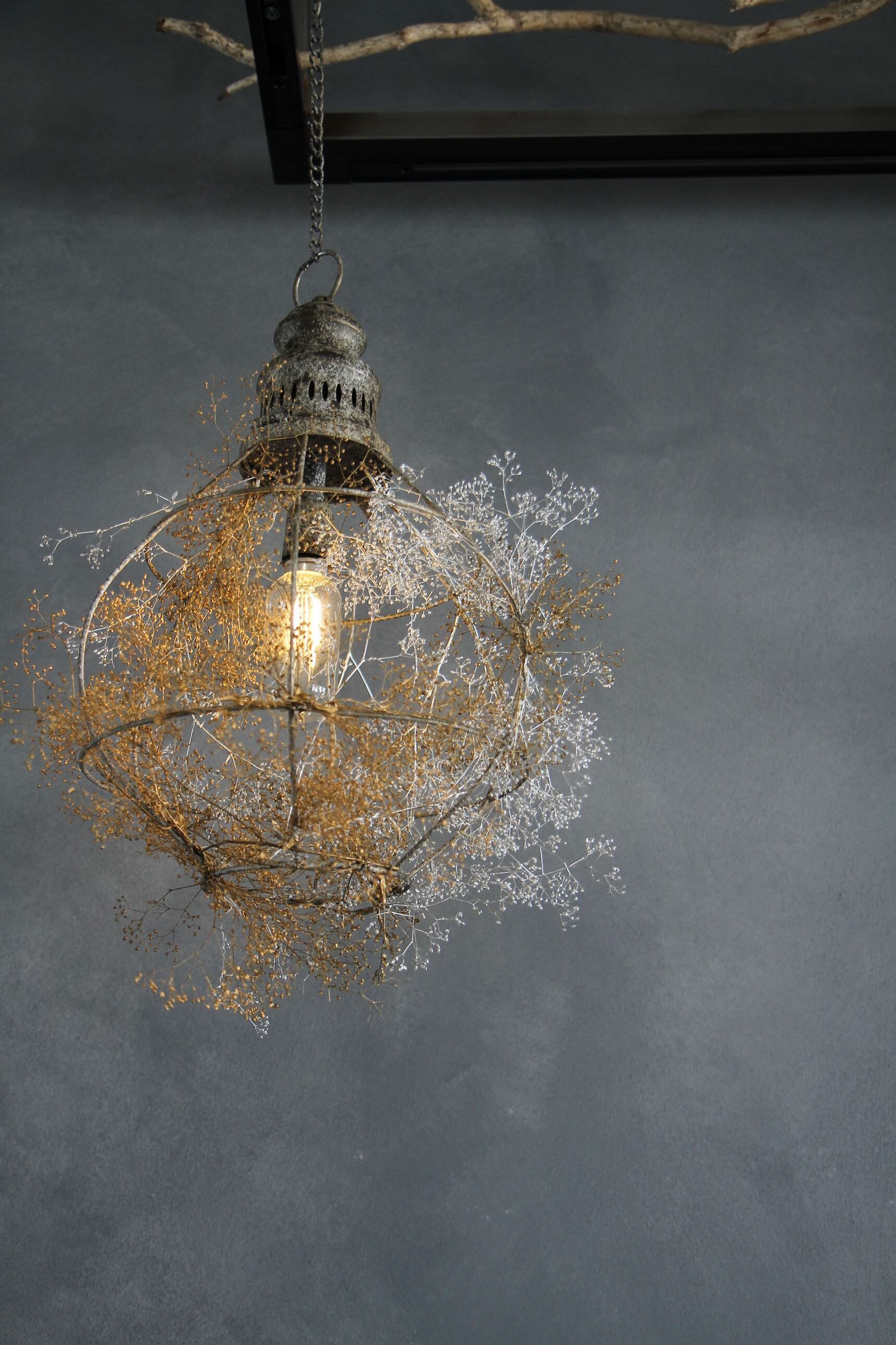 送料無料】品番STY-40 ぼんぼり | カスミソウ(シャンデリア&ドライ