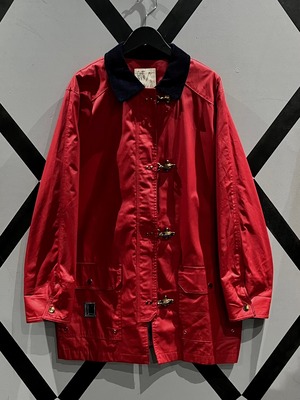 【X VINTAGE】"LRL" Vivid Red Color Fireman Gimmick  Vintage Loose Jacket