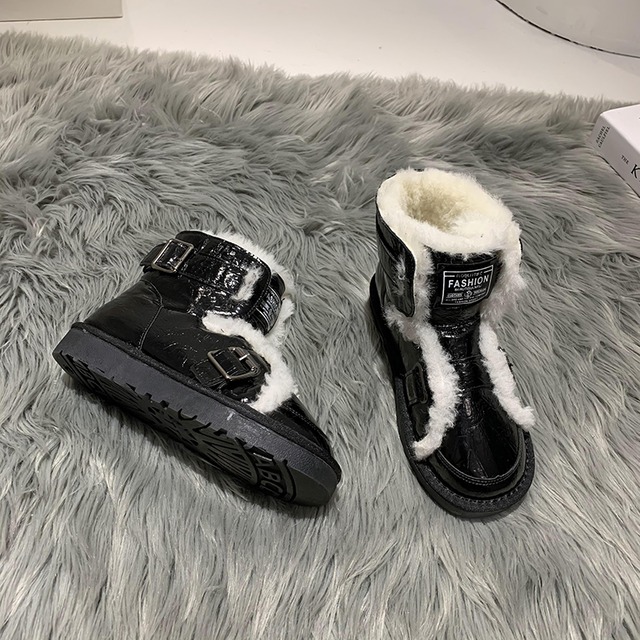 ブーツウィンタースリーブレッドベルベットブラックショート 靴 シューズ 冬物 フェイクシューズ50948628377