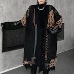 Leopard print patchwork sweater cardigan (ME192)