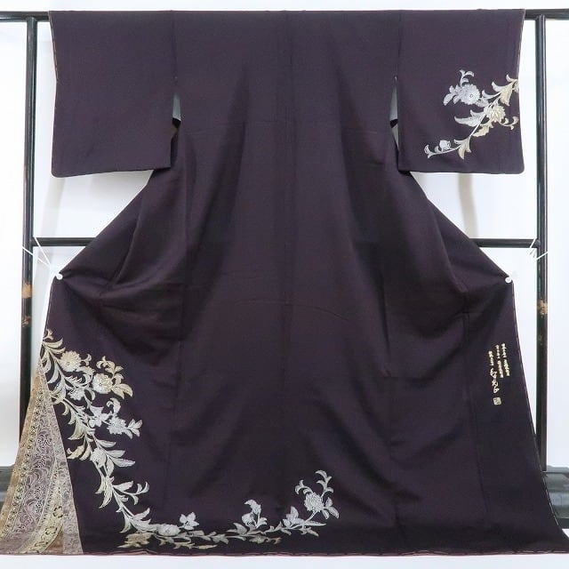 Y-201◇美品 正絹 金彩友禅作家 和田光正落款 一つ紋 手縫い 訪問着 着物kimono_hyakka