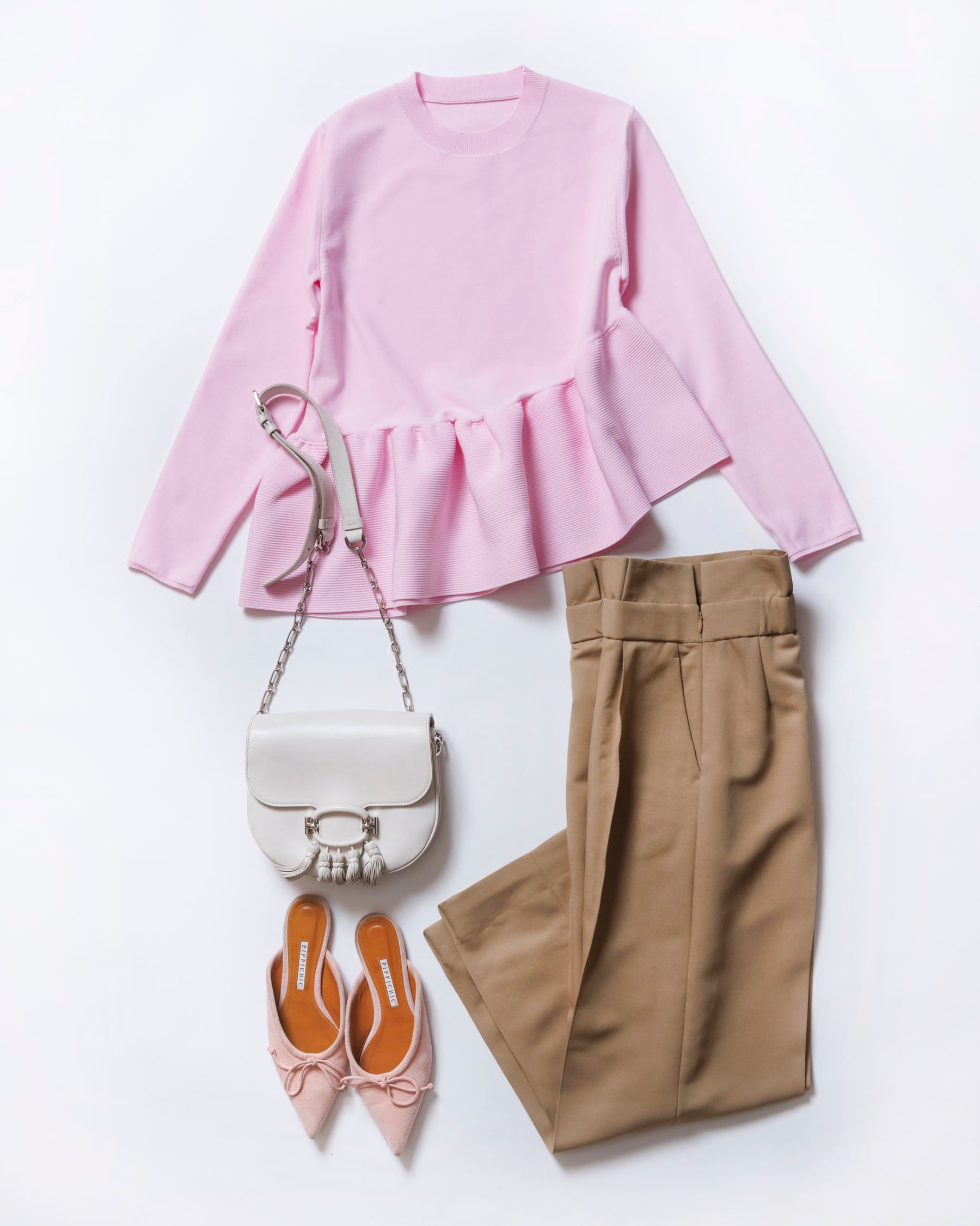 アンプレガント　フリル付きベロアロンT Frill pants | anplegant