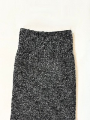 yahae・Silk Organic Cotton Pile Socks・Charcoal　4-4036-22