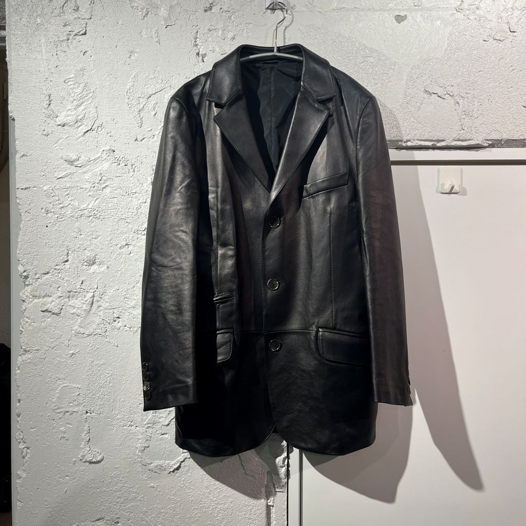 CORNELIANI コルネリアー二 Layered Zip Leather Jacket レザー