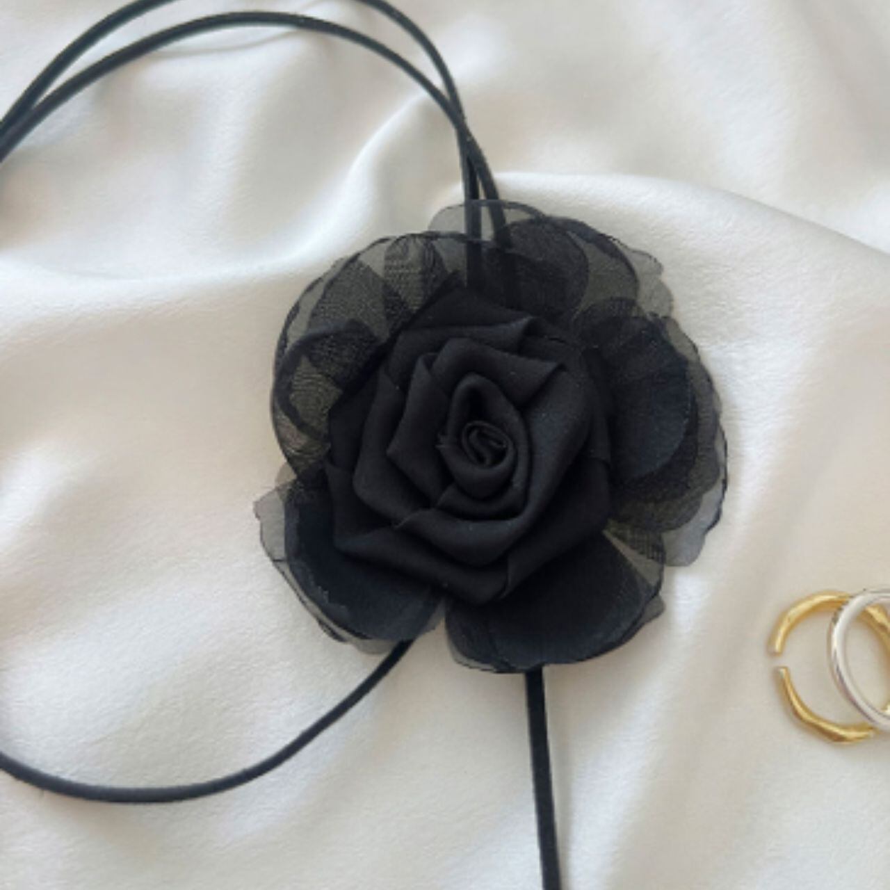 Organza Rose Choker F0319
