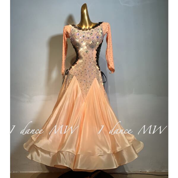 社交ダンス 着丈短め スタンダードドレス レース フロート付 オーダーサイズ 社交ダンス 着丈短め スタンダードドレス レース フロート付 オーダー