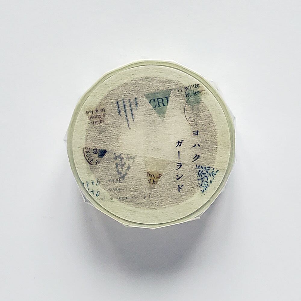 ヨハク マスキングテープ ガーランド CHECK&STRIPE YC-012 | hacohalu