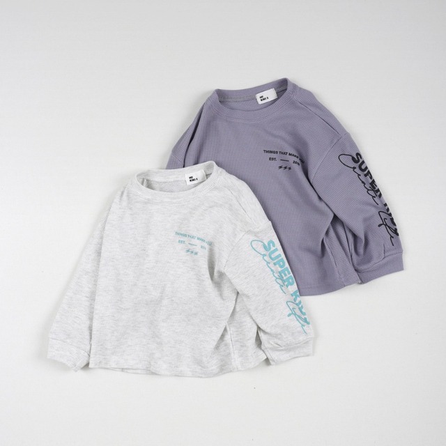 《送料無料》予約:ワッフルリブT【HIKIKI】※ジュニアサイズ