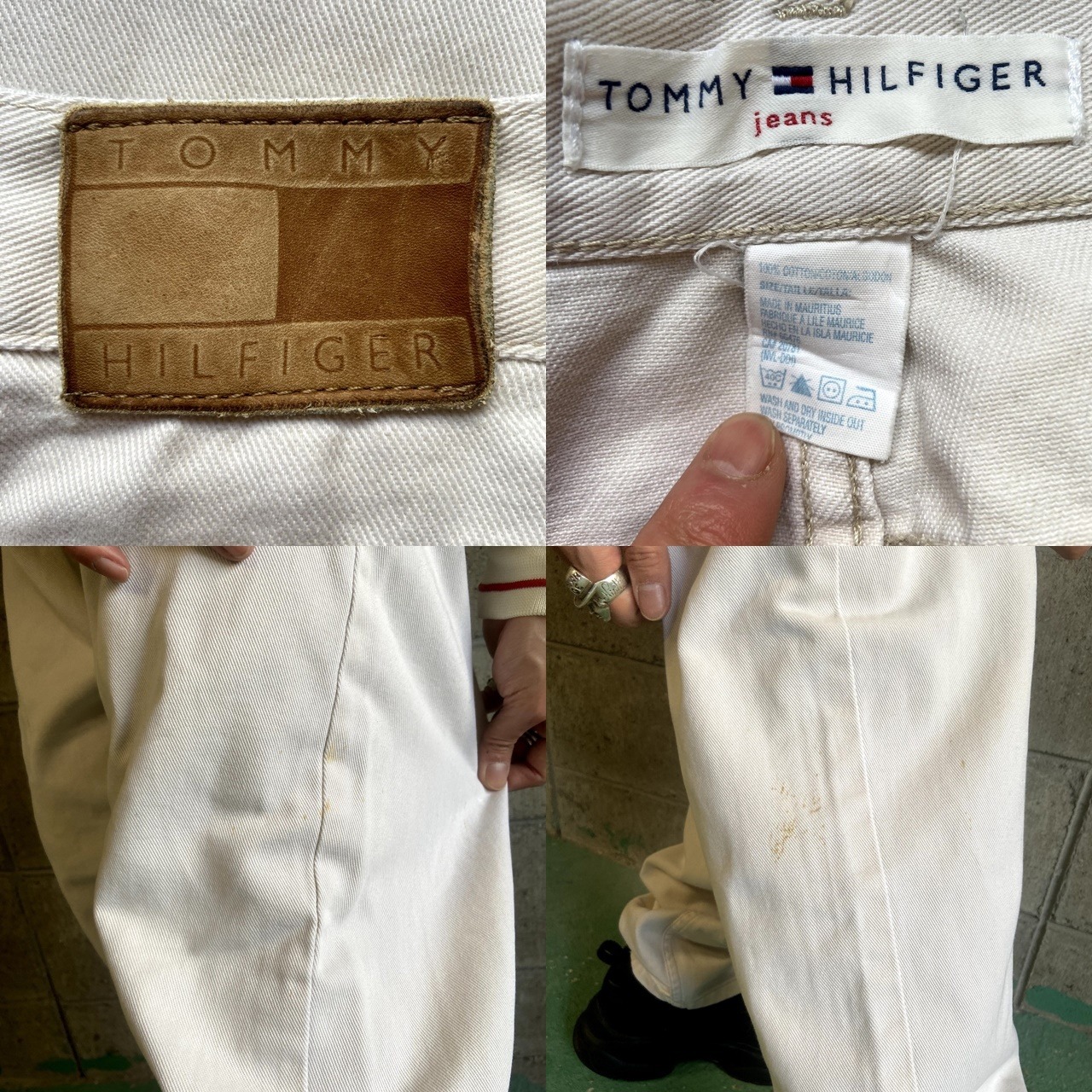 TOMMY HILFIGER トミーヒルフィガー ストレート 生成り オフホワイト 