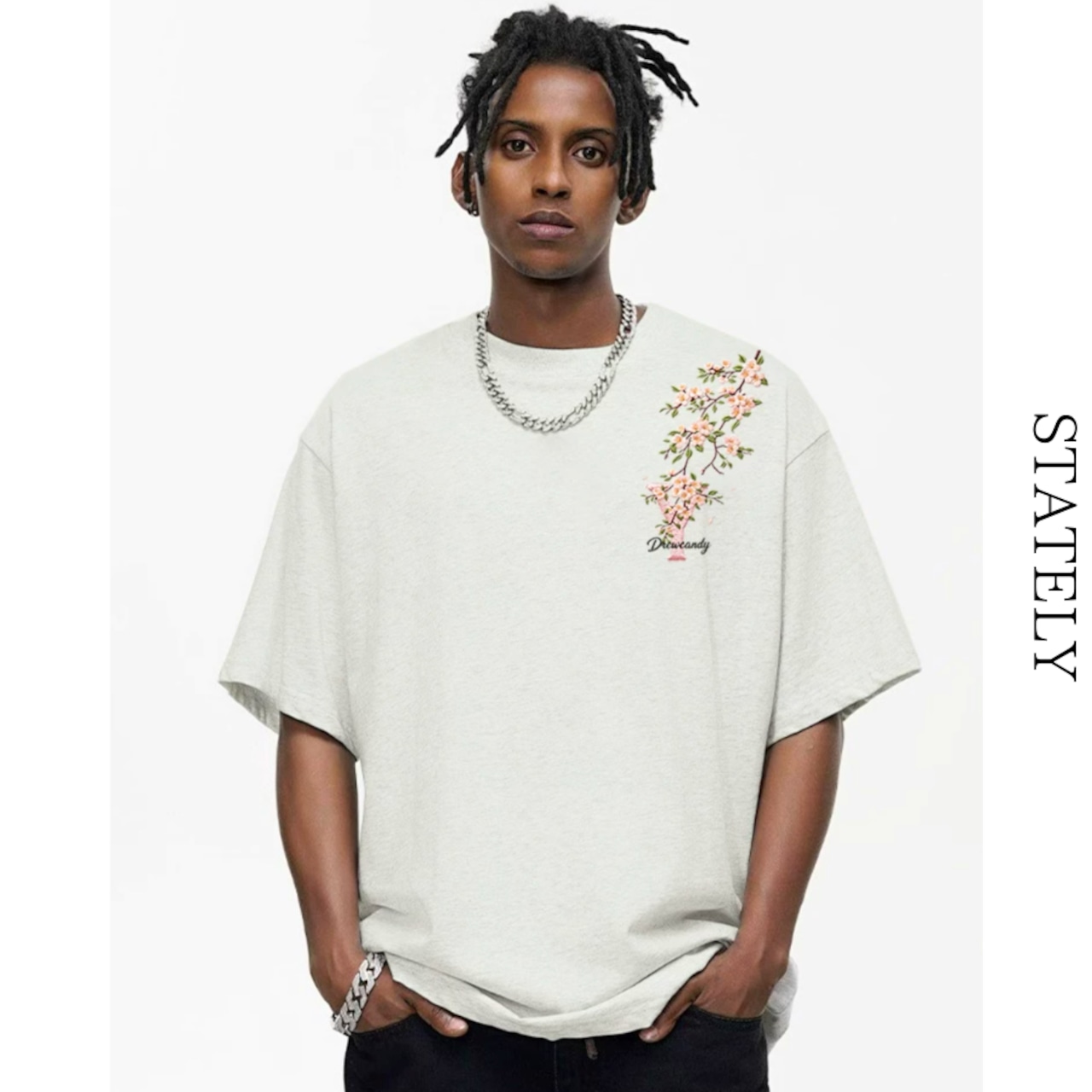 Cherry Blossom Y エンブロイダリー Tee/3color_T268・画像5