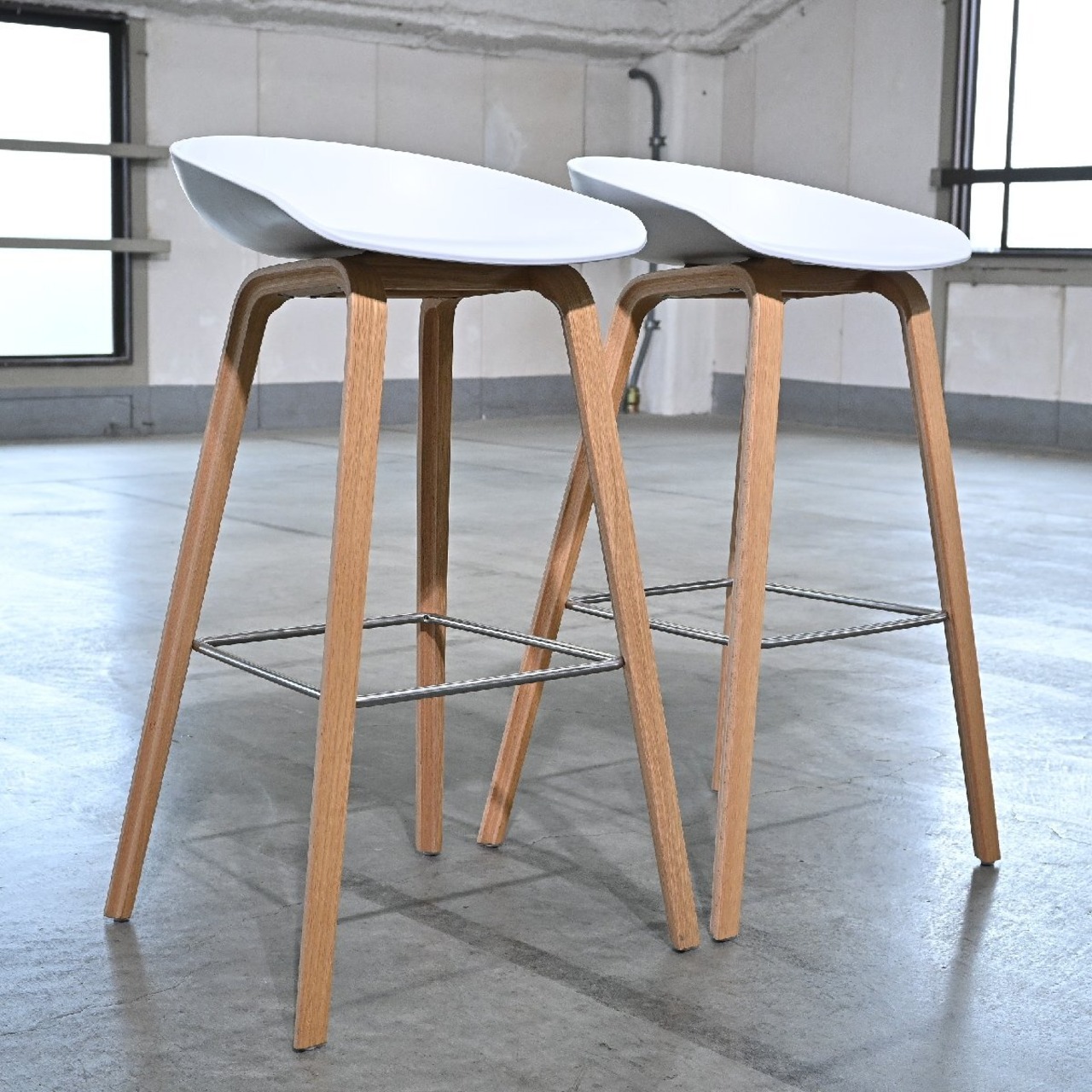 HAY 12万「ABOUT A STOOL/アバウト ア スツール/AAS 32」カウンターチェア 2脚セット ヒー・ウェリング ビーチ材 リビング カフェ ヘイ【中古家具/中古インテリア/USED家具ユーズド家具/リサイクル】