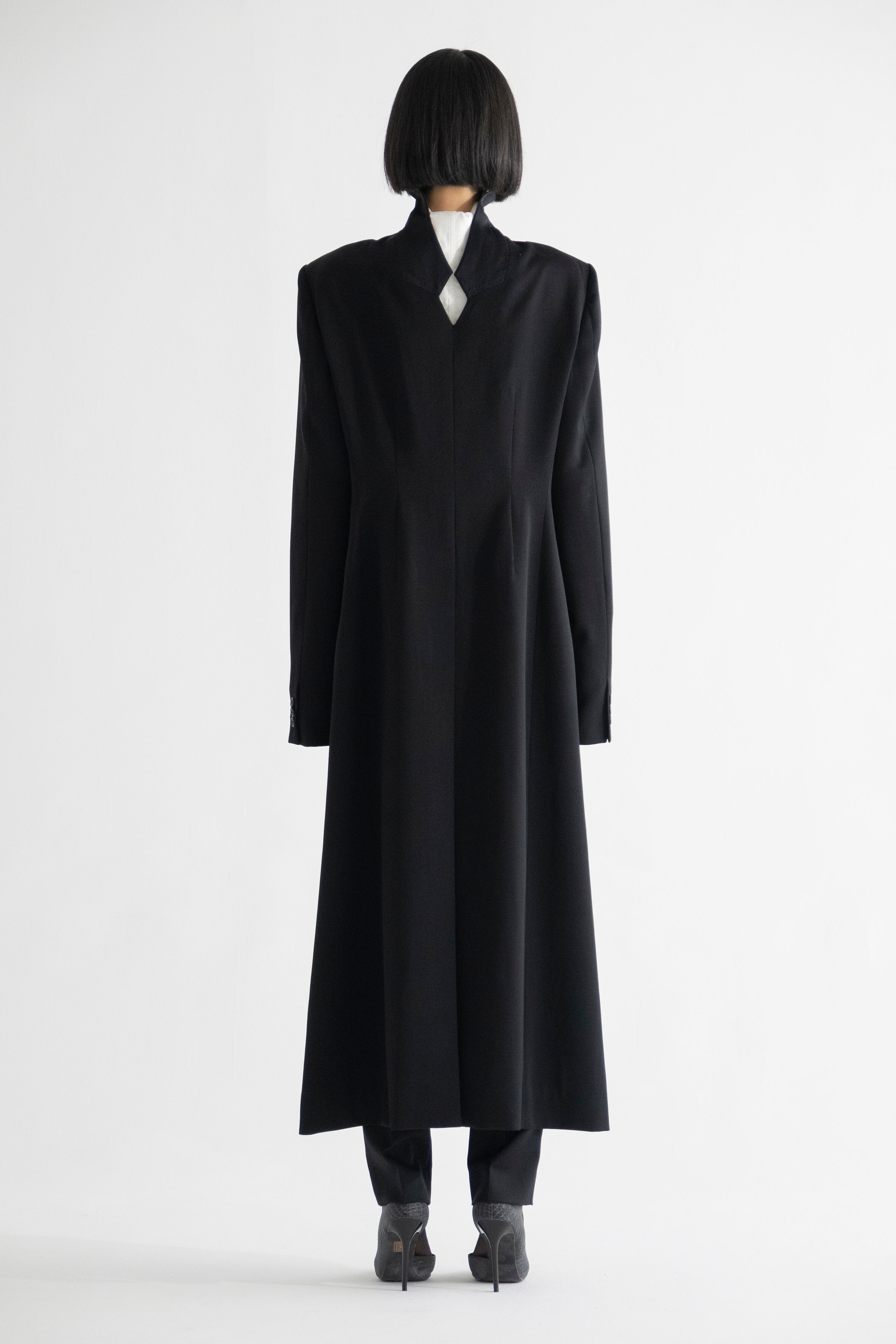 Back Collar Tailor Long Jacket | KEISUKEYOSHIDA