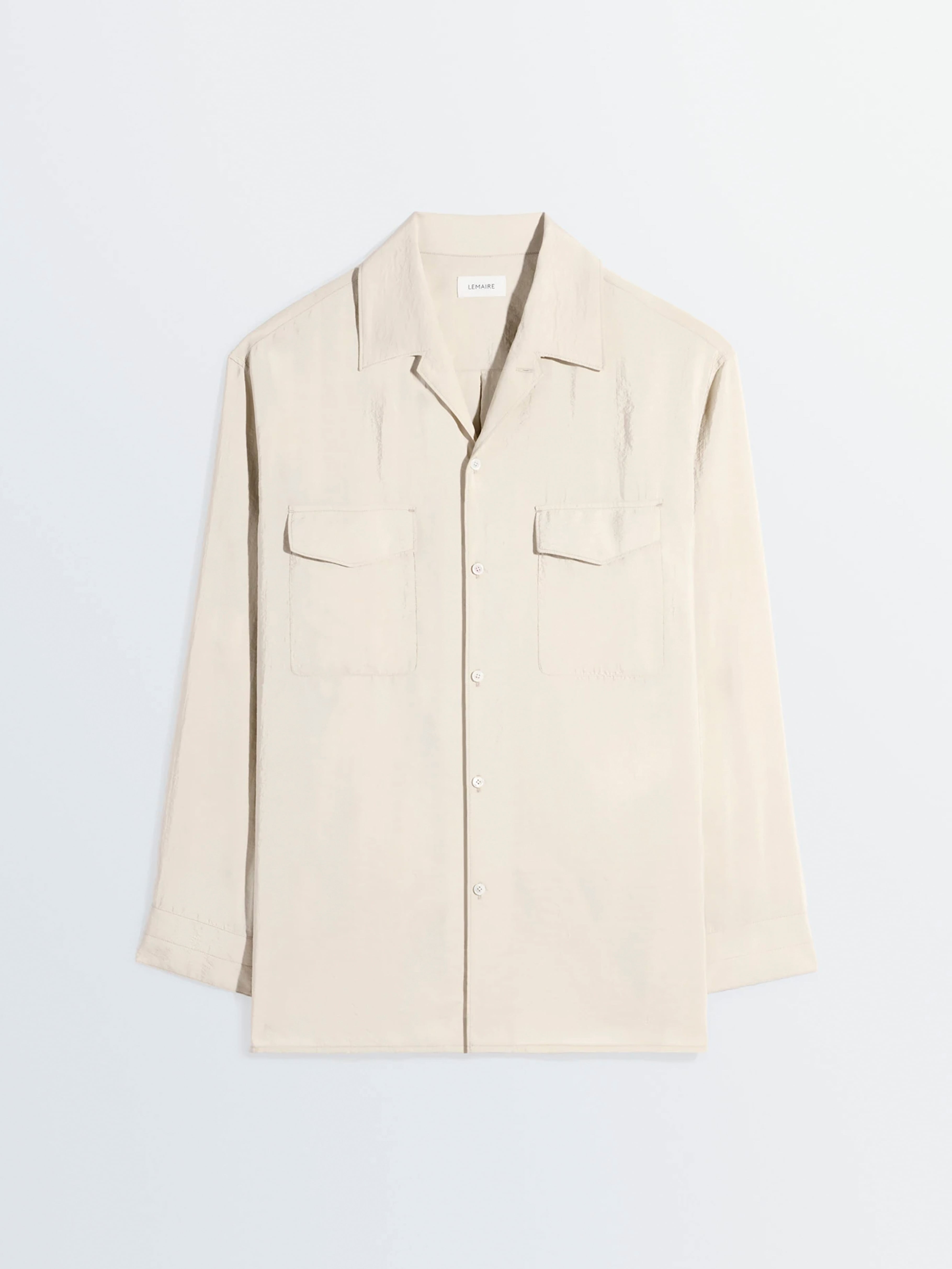 LEMAIRE CONVERTIBLE COLLAR SHIRT OAT MILK SH1233 LF1308 | BEST