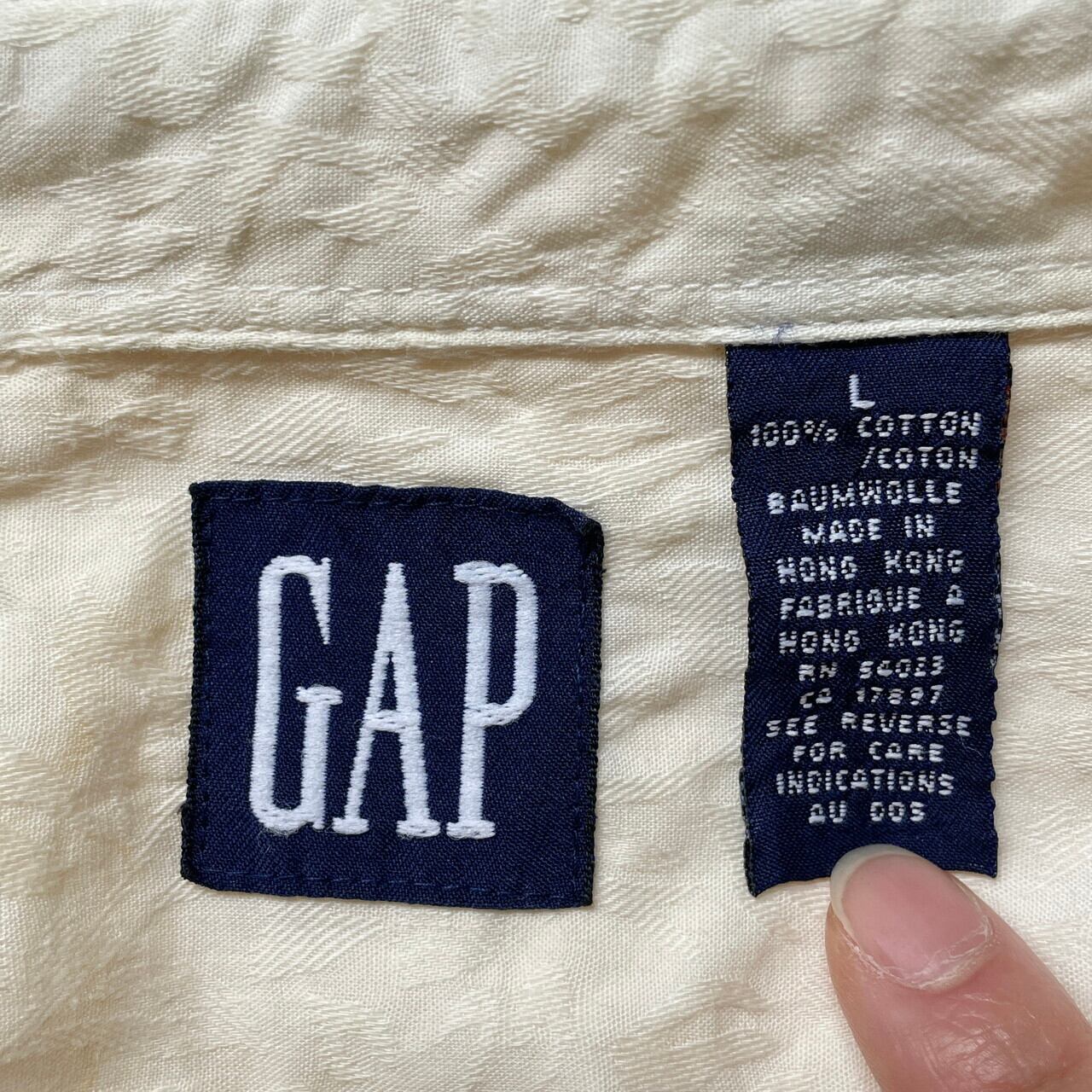 オールドギャップ　スウェット　ハーフジップ　刺繍　ヴィンテージ　L相当 GAP