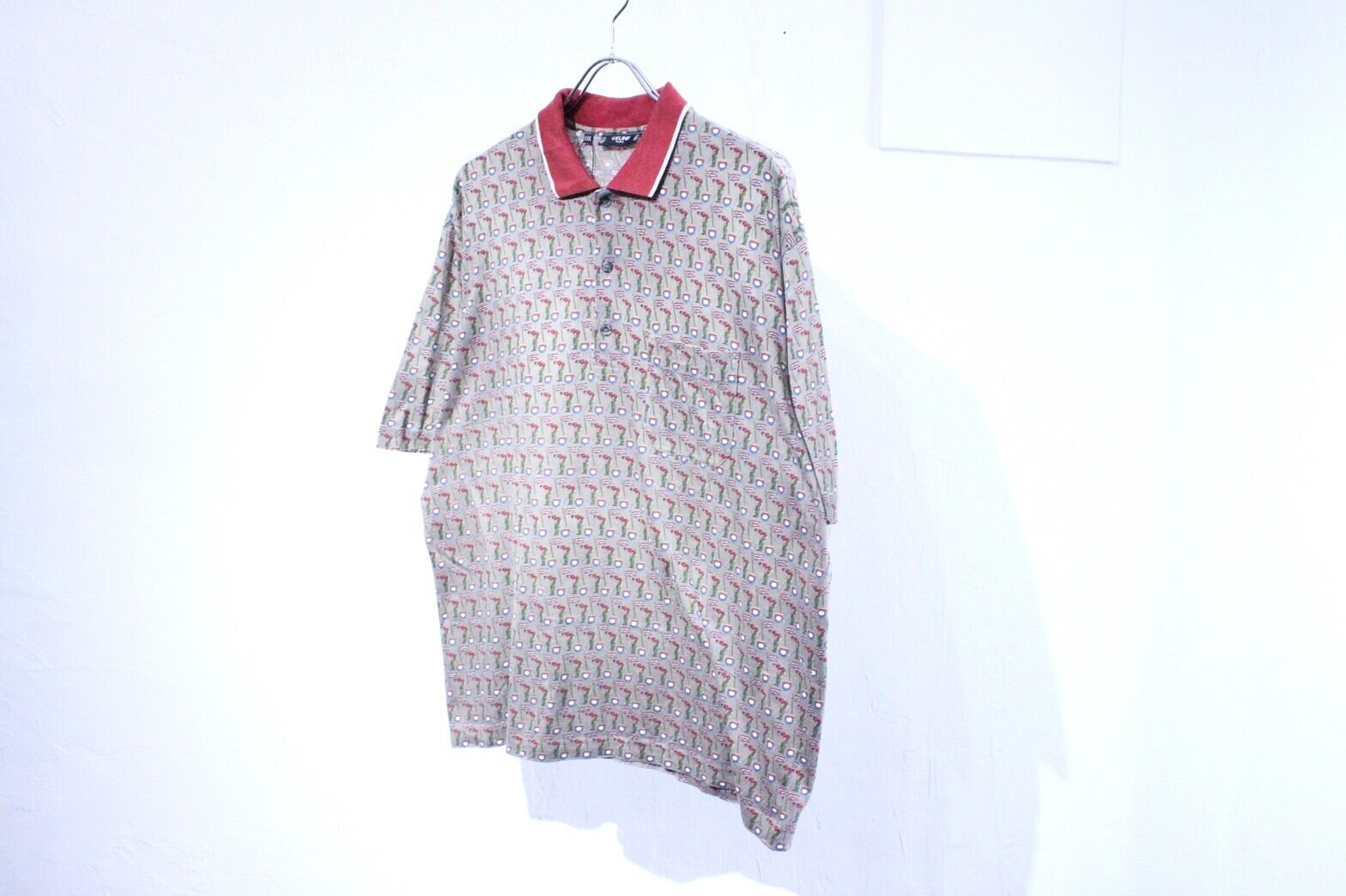 70~80s CELINE Multi Pattern Polo-shirt