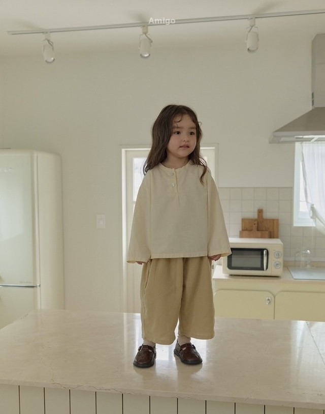 【取寄】amigo｜peach haru shirt｜ピーチハルシャツ｜XS-XL｜kids｜26 spring