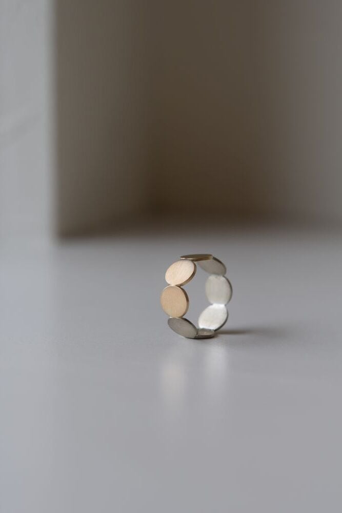 siki バイカラーサークルズリング8