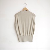 SINME  コットンノースリーブニット　ベージュ