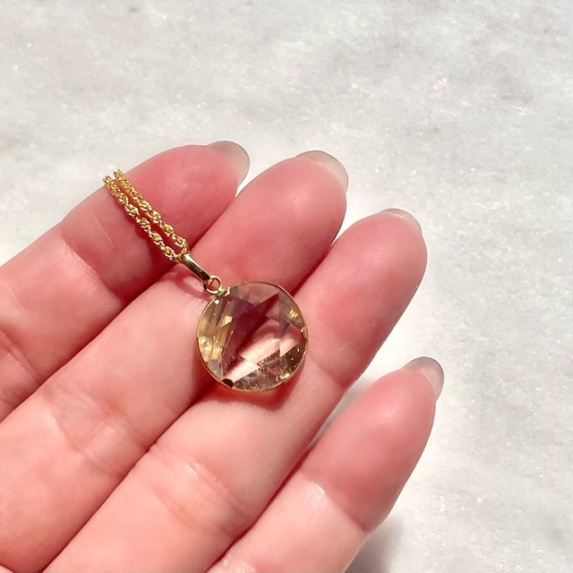 【特別販売】ルチルクォーツ　１８金　ペンダント  NO.32280