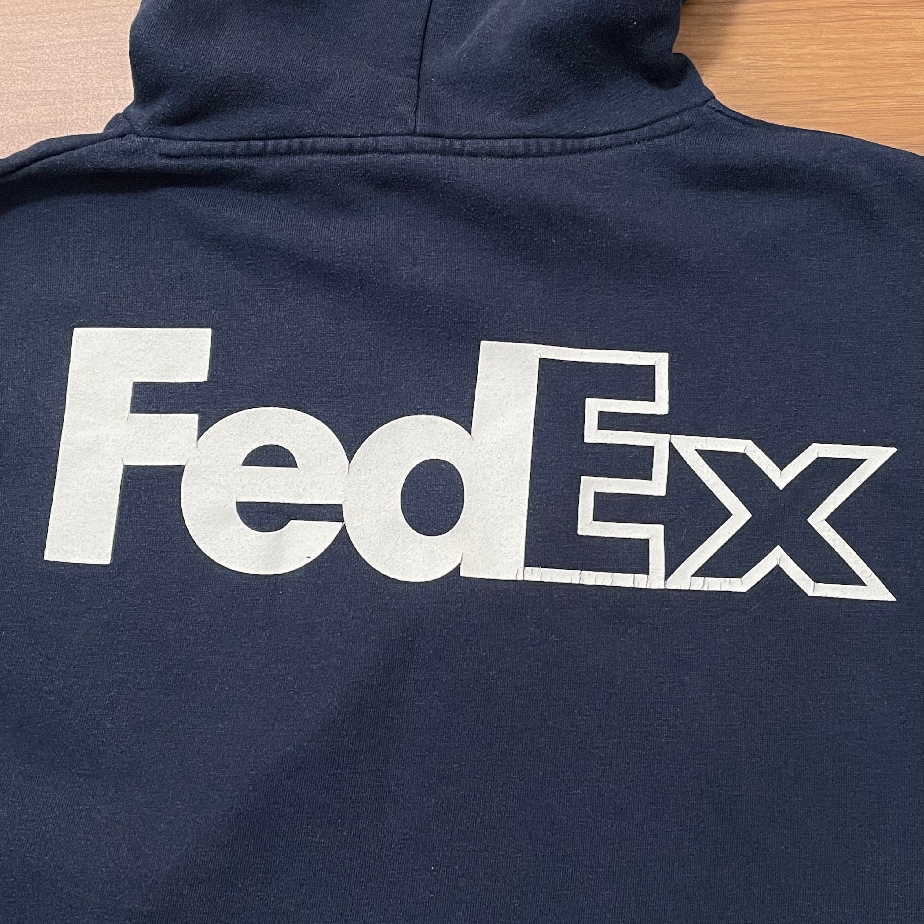 FedEx】企業系 企業ロゴ ワンポイントロゴ バックプリント パーカー