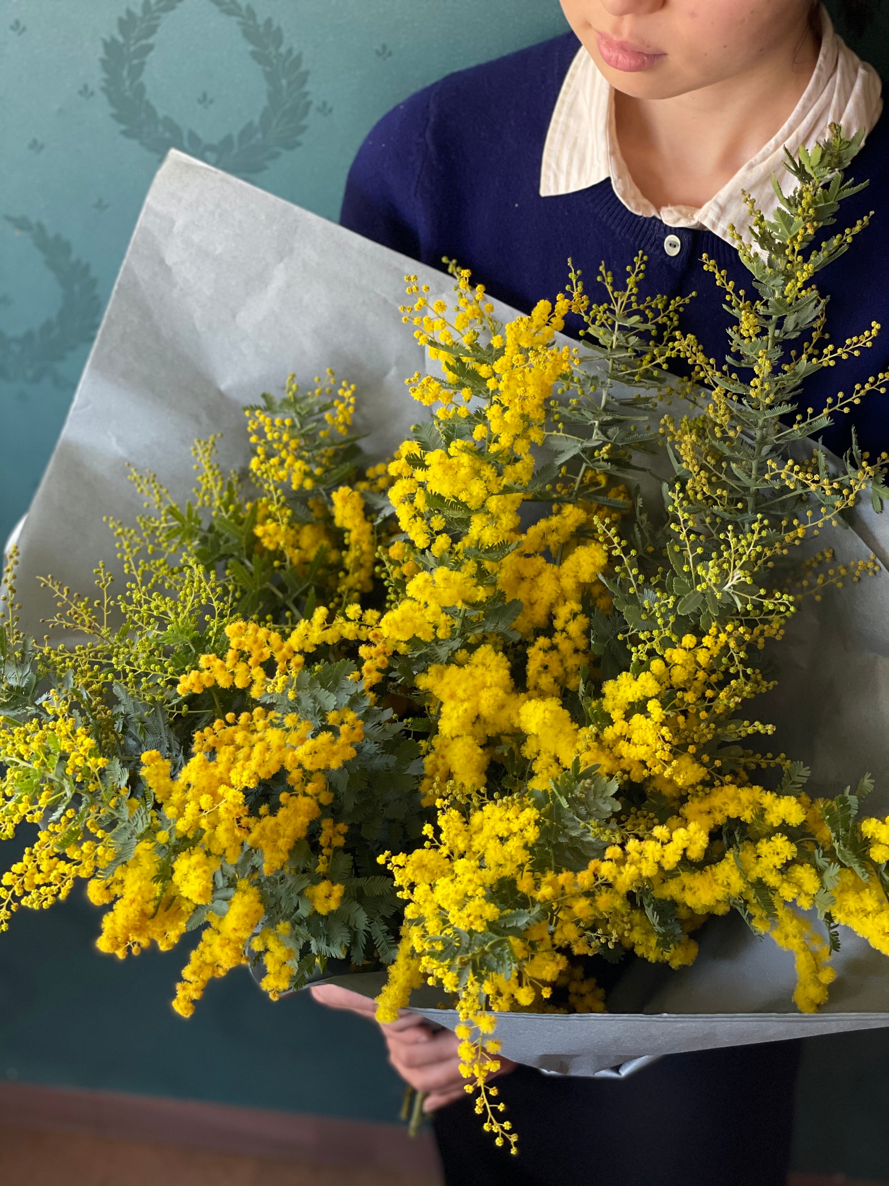 れこさま専用✨フレッシュミモザを花束にして フレッシュミモザのブーケ｜ | FLORIST HANAKO