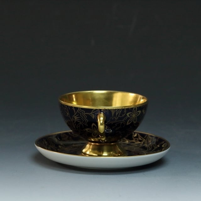 KVドイツ*STWババリア/バイエルン陶器*鹿狩りキャビネット皿*約29.5cm ドイツ/ ババリア/ ヨハン・アビランド( antique Bavaria