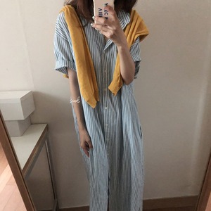 ワンピース レディース 送料無料 シャツワンピース ロング丈 ロングワンピース マキシワンピース マキシ丈 襟付き フロントボタン 前開き 長袖 ドロップショルダー サイドポケット ポケット付き ストレート Iライン ワイド ゆったり ゆる 大きめ ビッグサイズ ビッグシルエット オーバーサイズ オーバーシルエット M L XL 2XL 3XL 4XL ブルー 青色 レッド 赤色 ストライプ柄 縞模様 爽やか 涼し カジュアル ラフ お洒落 おしゃれ こなれ感 シンプル 春服 夏服 秋服 着回し