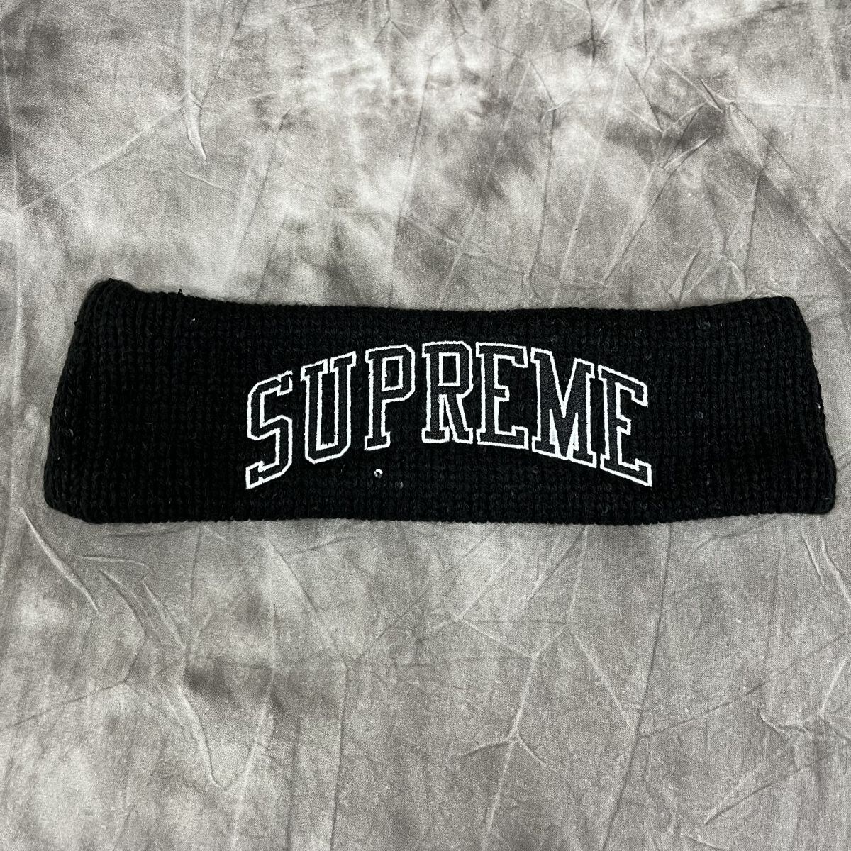 Supreme×NEW ERA/シュプリーム×ニューエラ【18AW】Sequin Arc Logo Headband/スパンコール アーチ ロゴ  ヘッドバンド ブラック