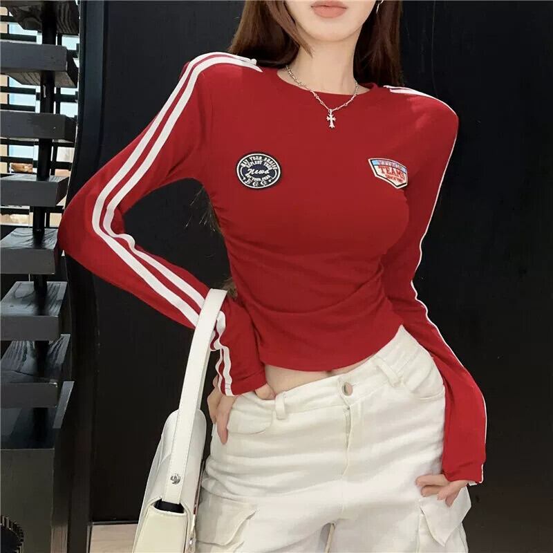 新品45rpmベージュ・赤ストライプ長袖トップス KOEISTORE ニット レディース 秋 冬 秋冬 トップス 黒 白 赤