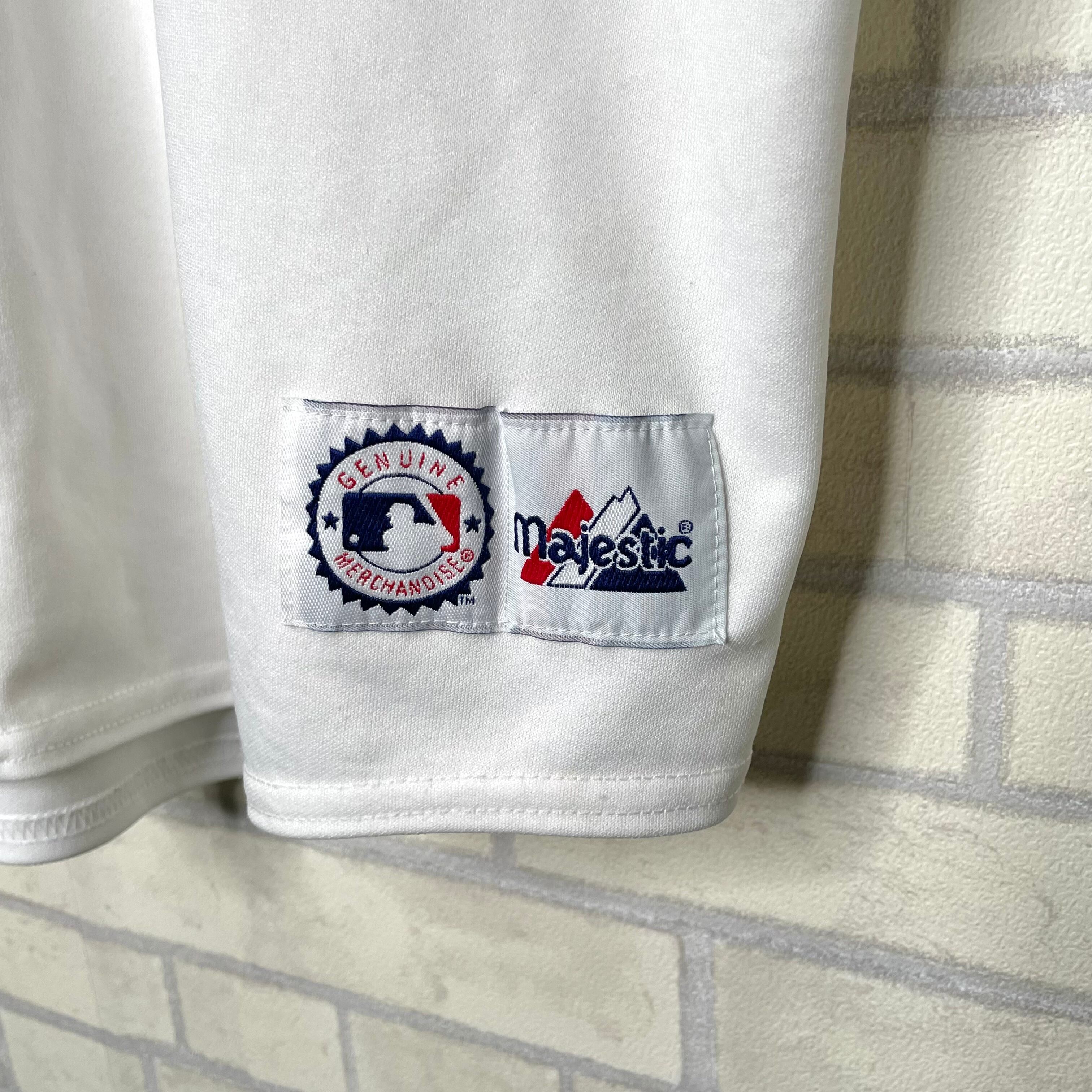 Made in USA 】majestics ベースボールシャツ 3XL 刺繍 ワッペン