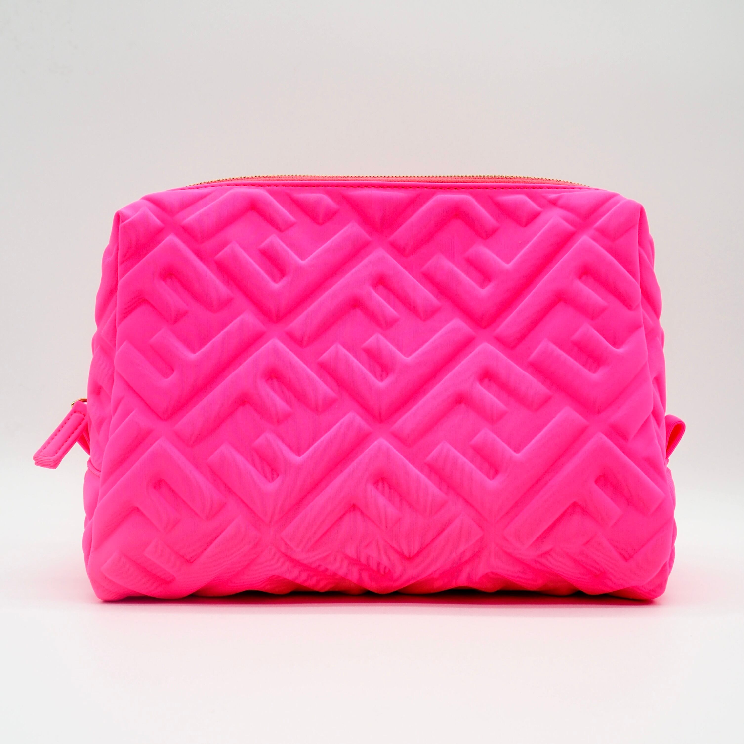 FENDI ズッカ ビューティー ポーチ ポリアミド ピンク フェンディ