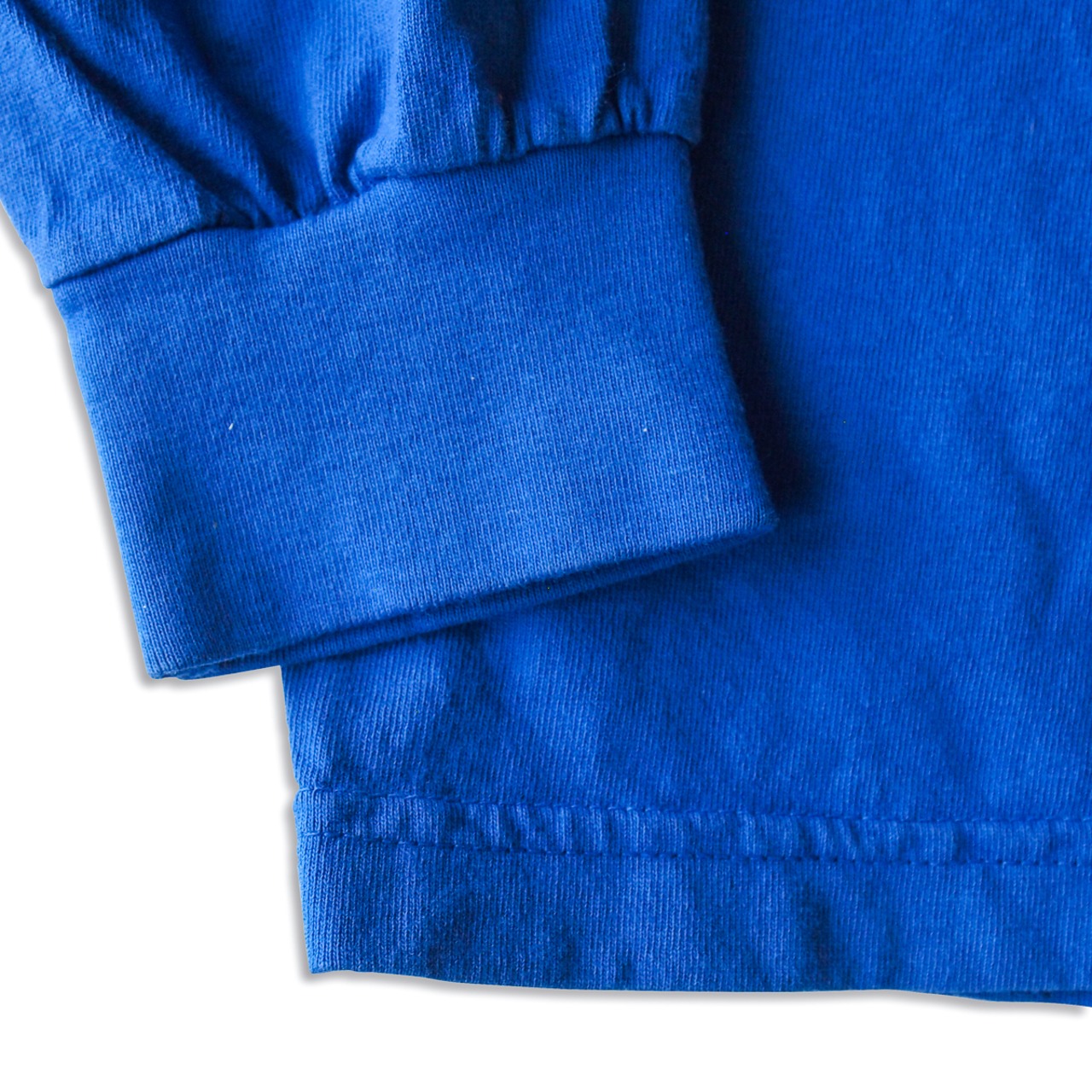 【BUYING TRIP】"Flower" Garment Dye Long Sleeve T-shirt (ROYAL BLUE DYED)