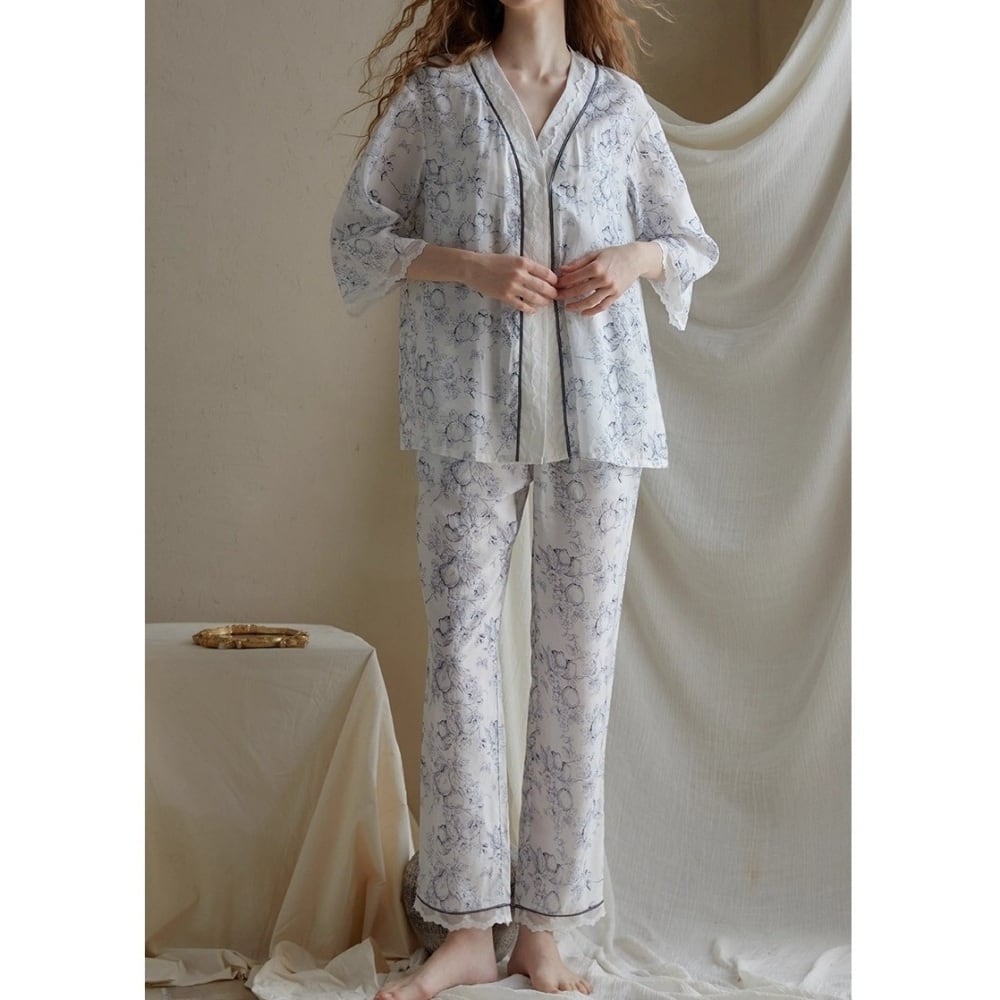 【3piece】【S-L】flower pattern pajamas p1503