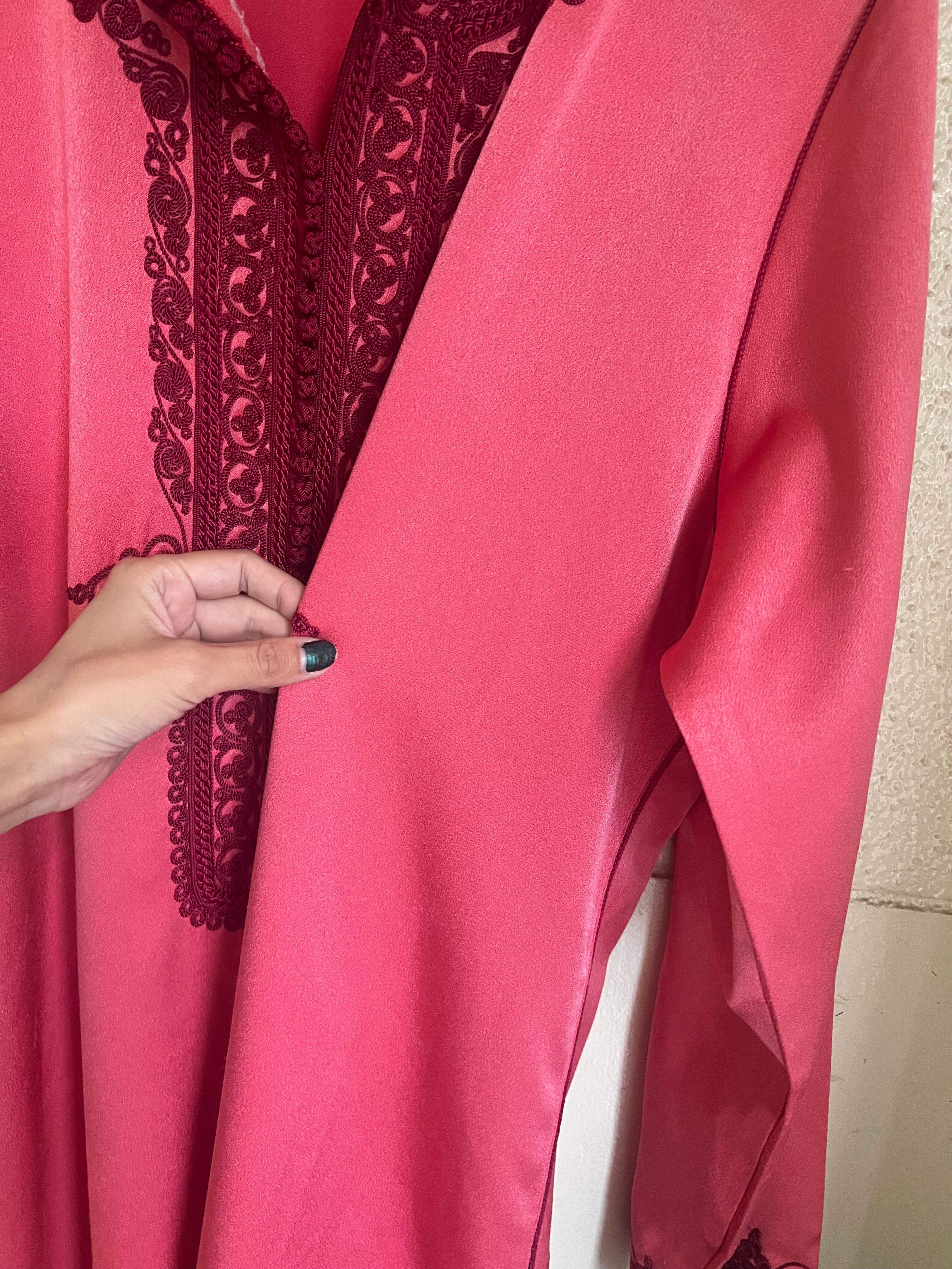 Vintage moroccan pink embroidery dress ( ヴィンテージ モロッカン 