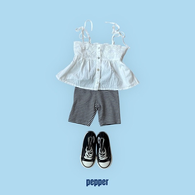 [予約][送料無料]《pepper》Odi Border Leggings(kids)18