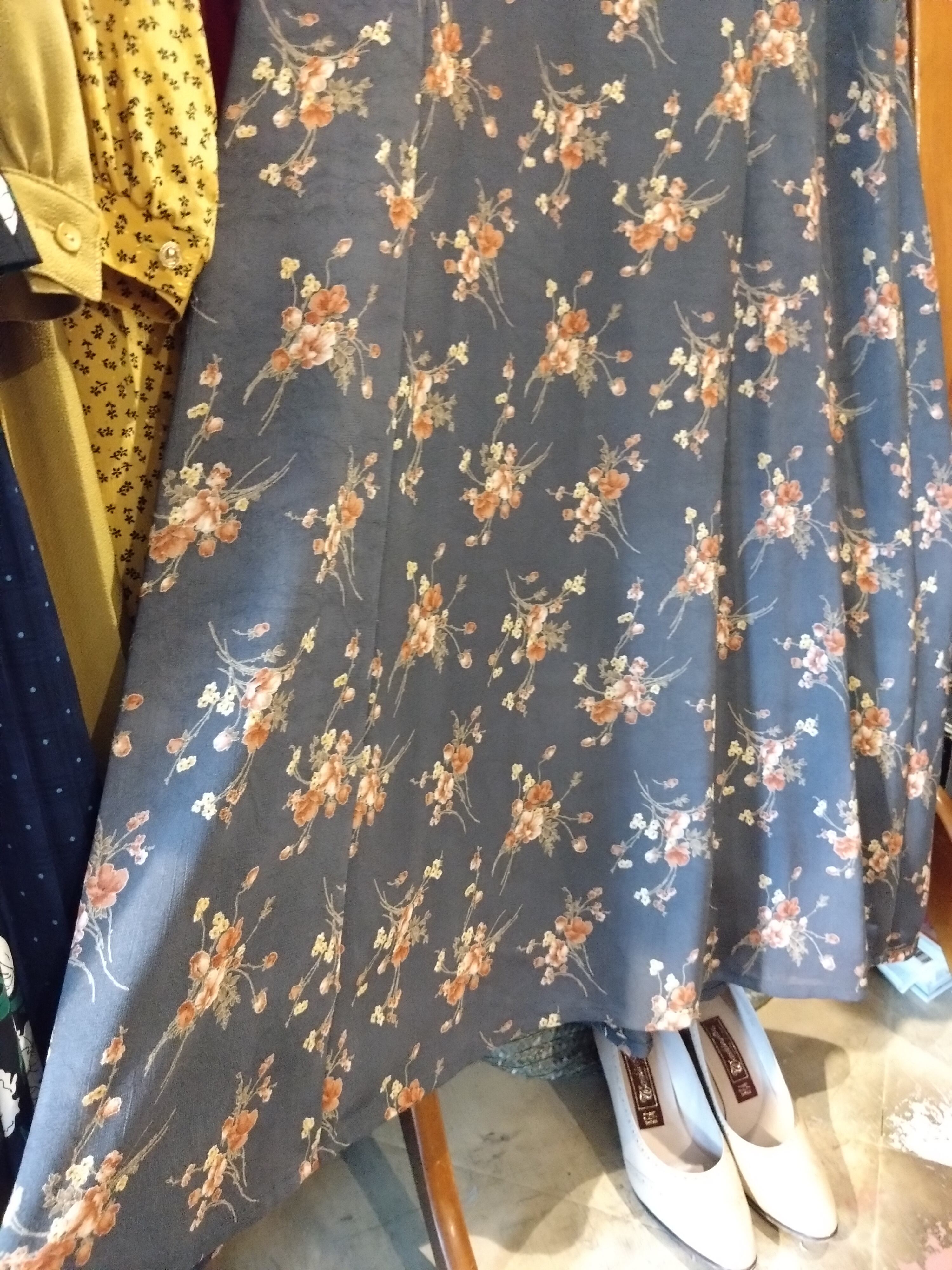 サンヒルズ/花柄ノースリーブワンピース/SunHillsレトロ日本製古着服15