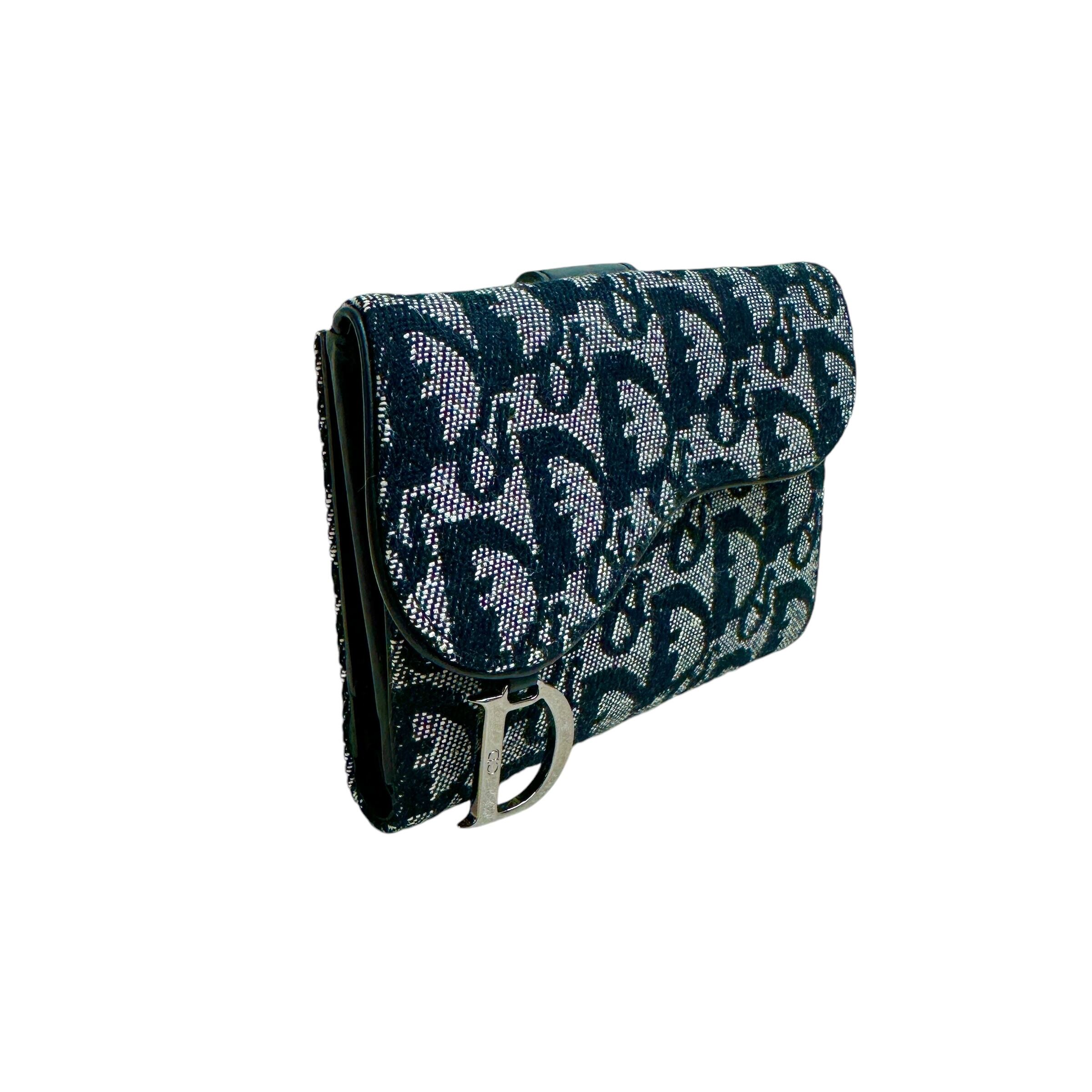 Christian Dior ディオール トロッター サドル 財布 ネイビー 11545 