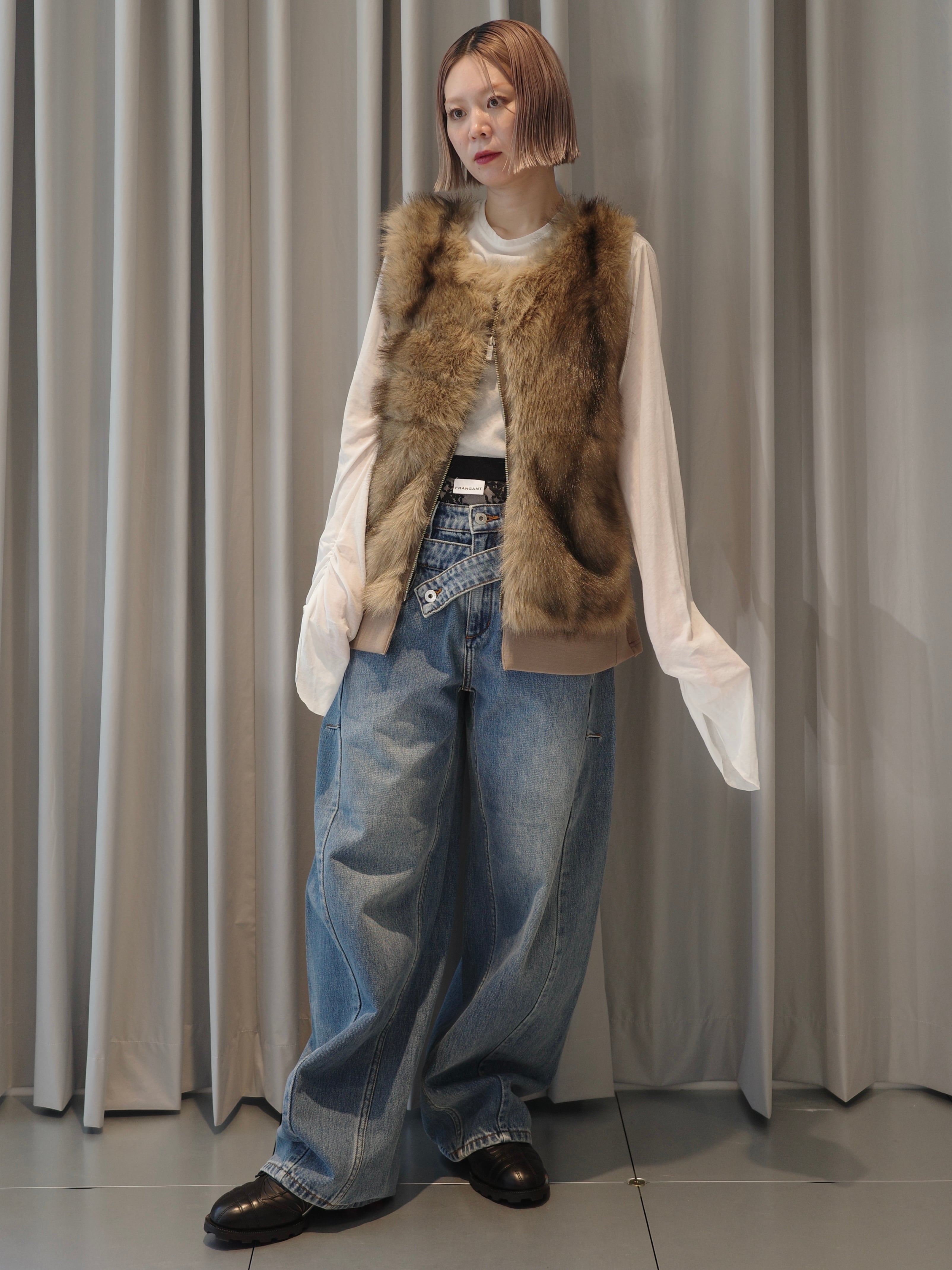 25AW】Feng Chen Wang フェンチェンワン / Double Waist Denim