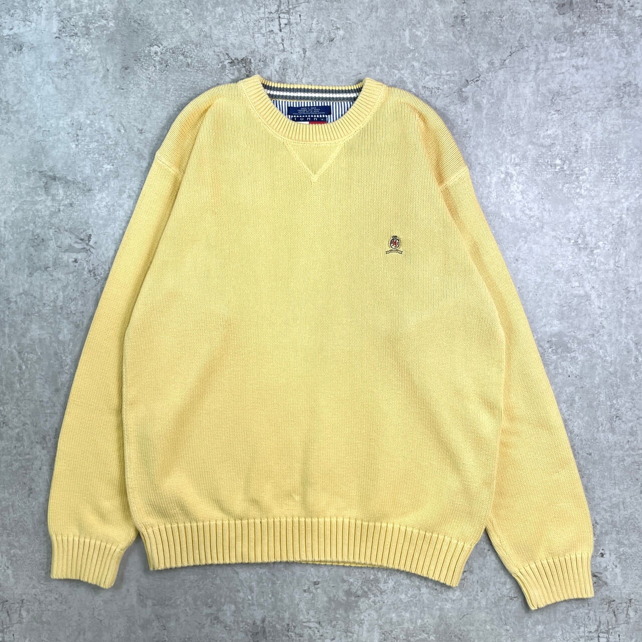 90s トミーフィルフィガー シルク53%ウール47% スター ニット セーター トミー ヒルフィガー TOMMY HILFIGER クラシックケーブルクルーネック