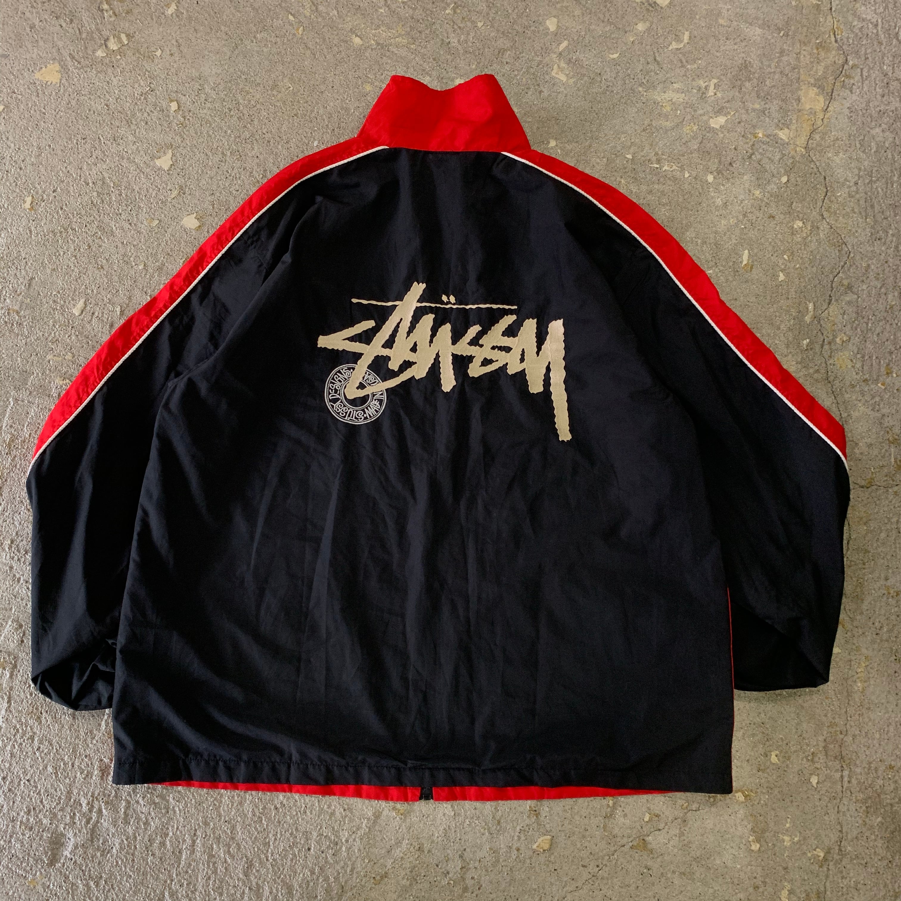 90s STUSSY bootleg nylon zip up jaket | What’z up powered by BASE