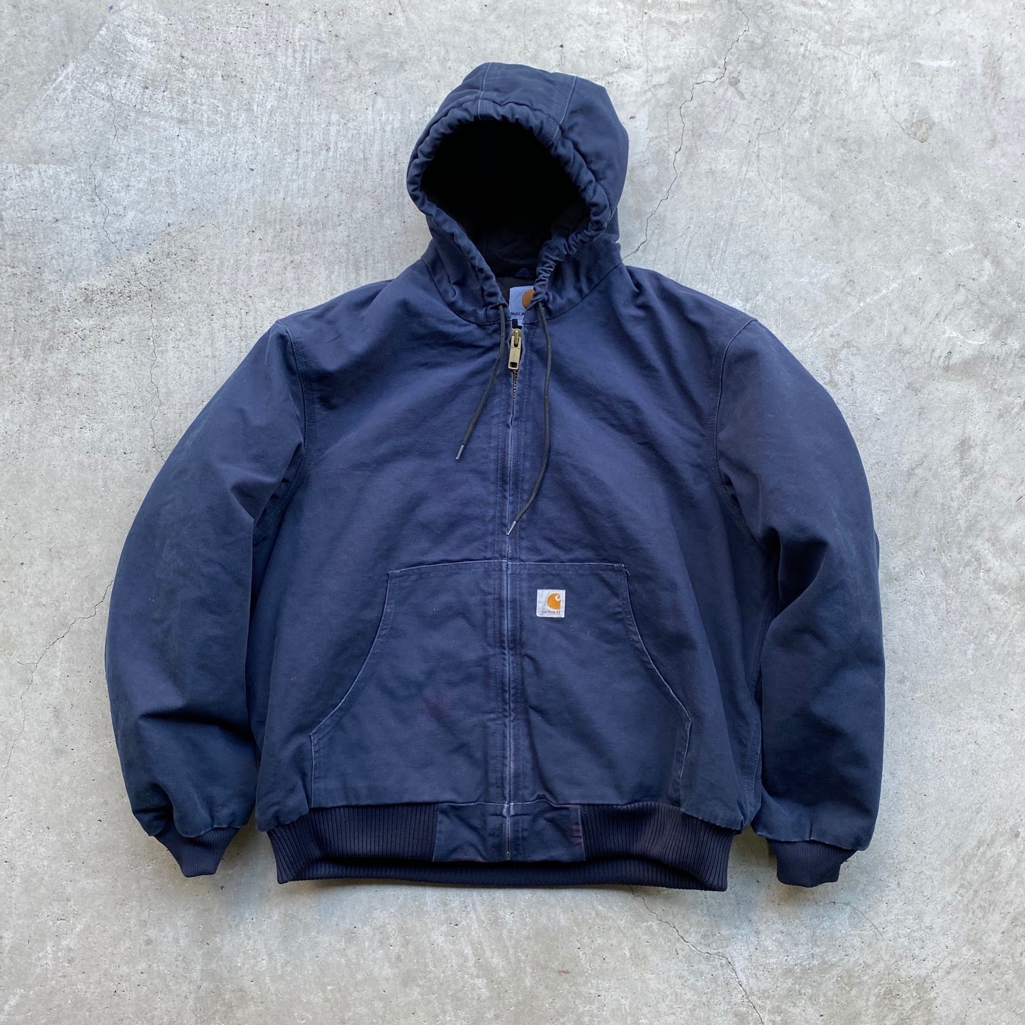 Carhartt アクティブジャケット パーカ 紺 ダック USA製  Lサイズ