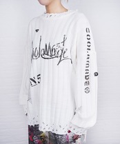 【ATELIER LINE】ランダムペイントルーズニットTOPS 　CQ-48069H