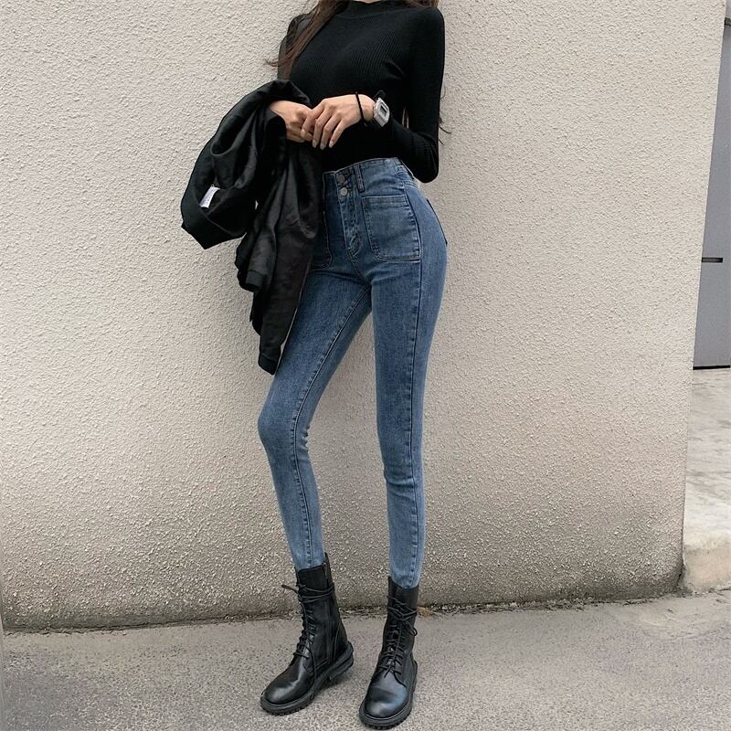 パンツ サマーハイウェストレッドジーンズ 夏物 YY-ファッション73425216803